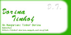 dorina tinhof business card